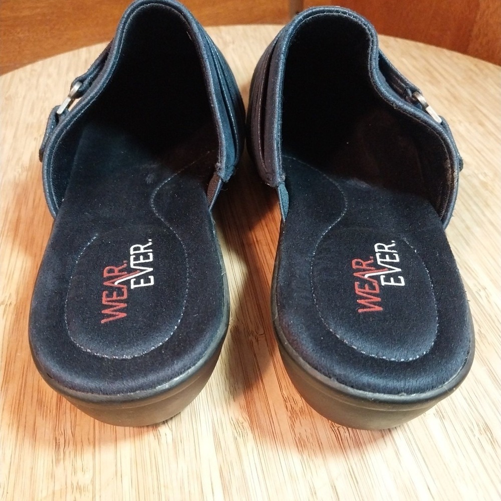 Wear Ever Womens Doriz Navy Blue Comfort Mules Size 8.5M Doleman Slip-On Shoes - Picture 4 of 9